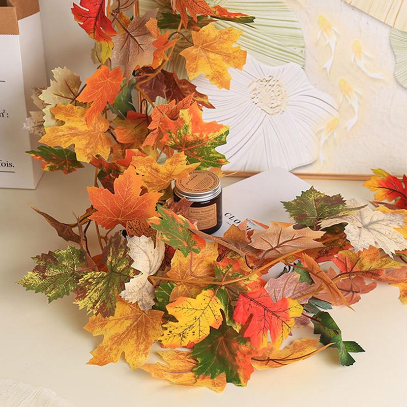 Simulated Maple Leaf Photography Props DIY Autumn Indoor Outdoor Wedding Halloween Thanksgiving Wall Mantel Party Decor TMZ
