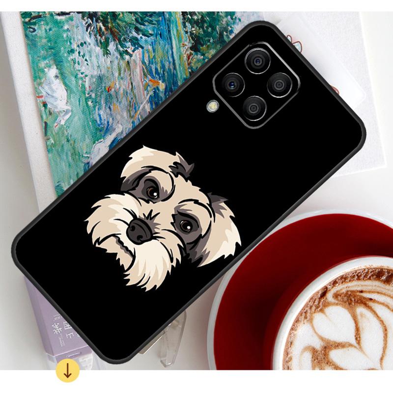 Cartoon Schnauzer Dog Case For Samsung Galaxy M54 M23 M20 M32 M52 M56 M16 M36 M34 M14 M35 M55 M15 M11 M31 M13 M53