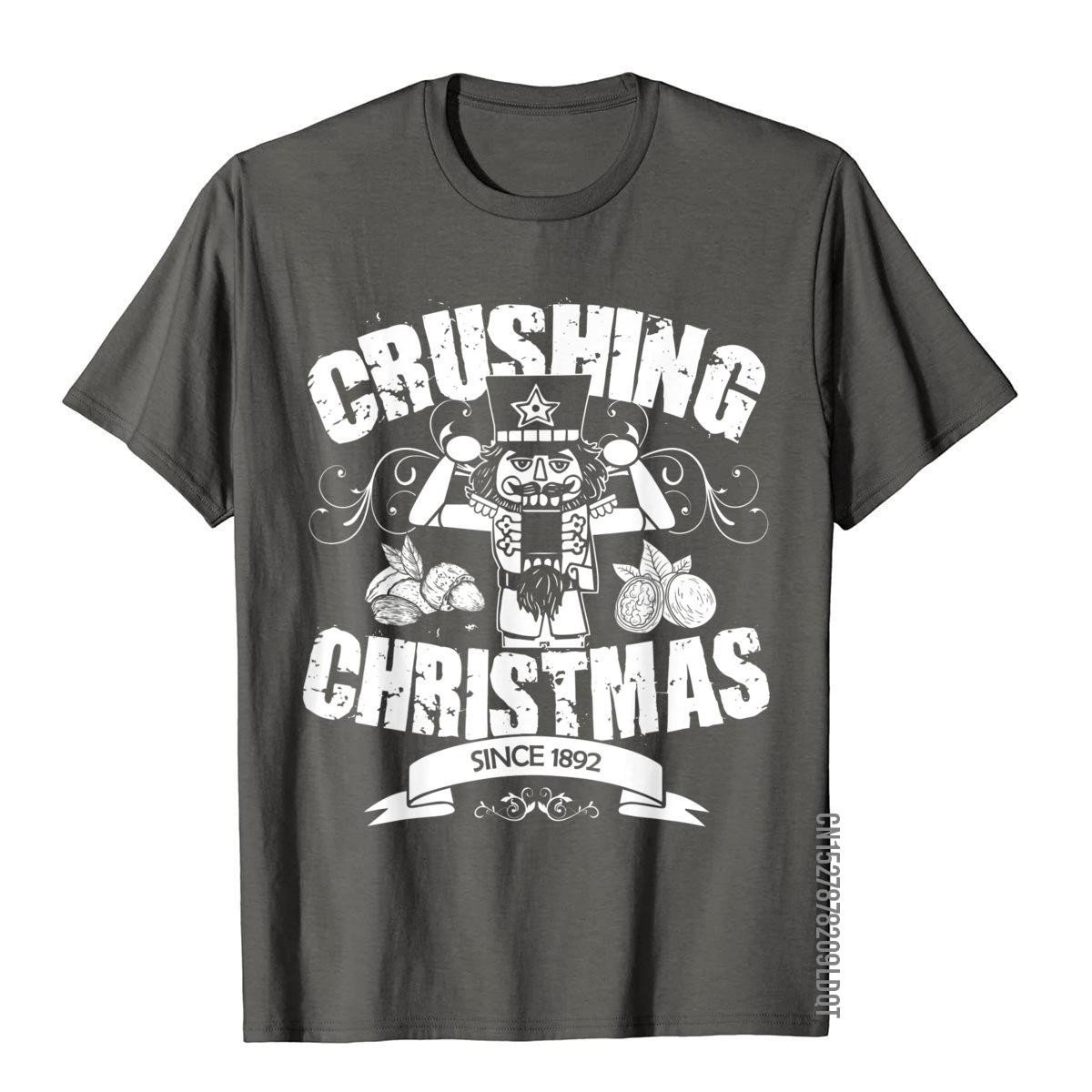 Funny Nutcracker Crushing Christmas Gift Nut Cracker TShirt Retro Fitness Tops Shirt Cotton T Shirts For Men Party S