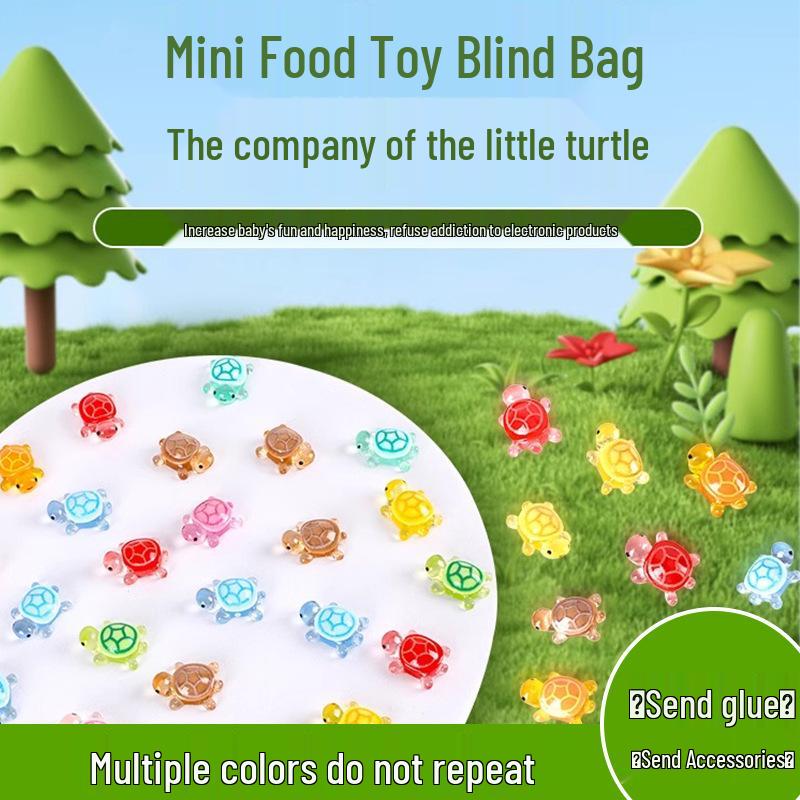 

Quan Hongchan Little Turtle Toy Figurine: Colorful Cartoon Model Simulation Doll