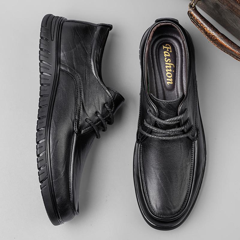 Mens Genuine Leather Casual Shoes Soft Sole Walking Shoes  Man Oxford Shoes Lightweight Sneakers Fashion Hot Sale Derby Footwear