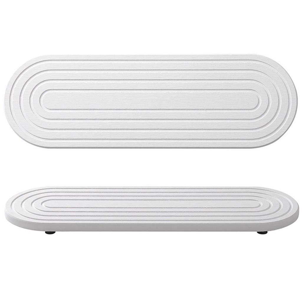 2 Piece Diatomaceous Stone Sink Tray Set Efficient Water Absorption and Quick Drying Pad for Kitchen and Bathroom