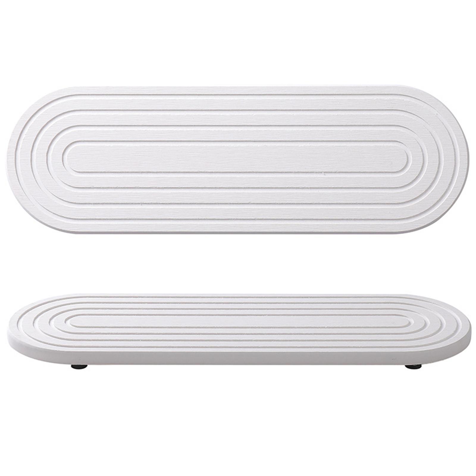 

Набор из 2 предметов: поднос для раковины из диатомовой земли, эффективная влагопоглощающая и быстросохнущая подставка для кухни и ванной