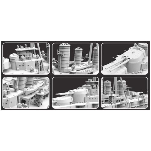Kajika 1/700 Japanese Super-Dreadnought Battlecruiser Kirishima 1915 Plastic Model Assembly Kit KJKKM70004