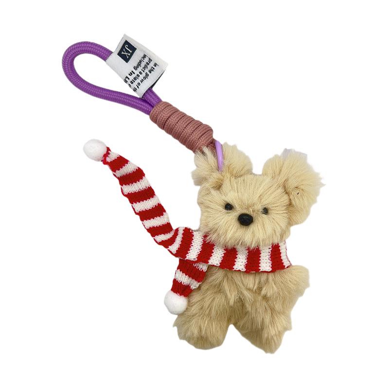 Mini Knit Scarf for DIY Doll, Christmas Decoration, Chenille Stem, Bear Paw, Dog Doll Accessories