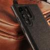 Für Samsung Galaxy S23 Ultra S23 Plus S22 Ultra Plus Handyhülle Stoßfest Matt Luxus Leder Liniennähte TPU Hülle