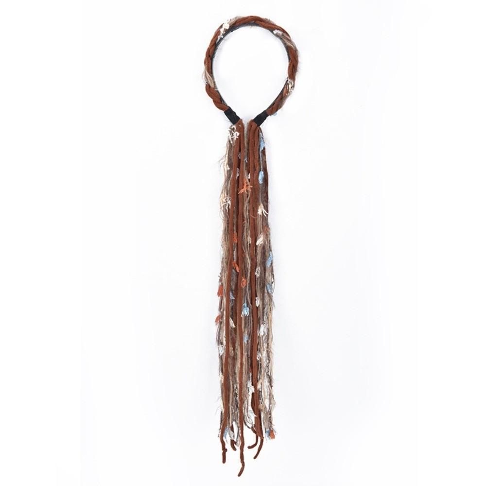 22Inch Bohemian Tassel Headband Ethnic Style Colorful Braids Hairpieces  Daily Use
