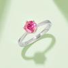 Minimalist Halo Shoulder Pave S925 Sterling Silver Rhodium Plated 1CT D Color Brilliant Cut GRA Certified Moissanite Ring