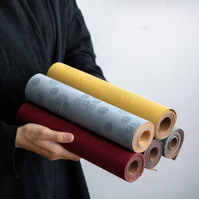 Chinese Retro Zen Waterproof Table Flag Mat Tea Table Cloth Long Tablecloth Tea Table Gifts Tea Towel Fabric Strip150/200/300cm