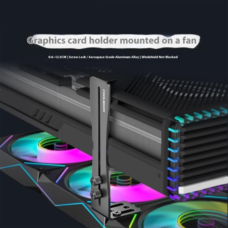 Vertical Graphics Card GPU Support Video Card Sagging Holder Bracket L Shape GPU Support Bracket for Desktop PC