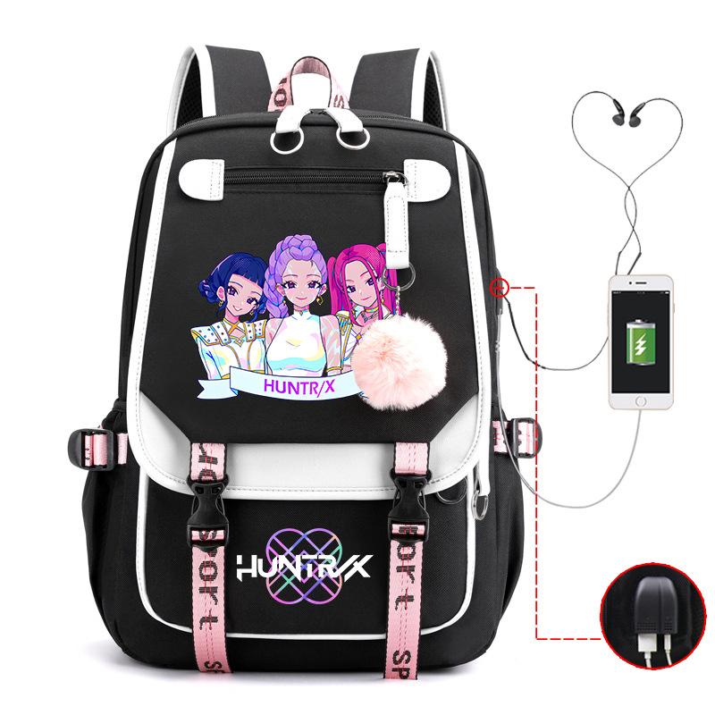 College Style Animation Cartoon Student Schoolbag Junior High School Multi-Functional Large Capacity Leisure Backpack