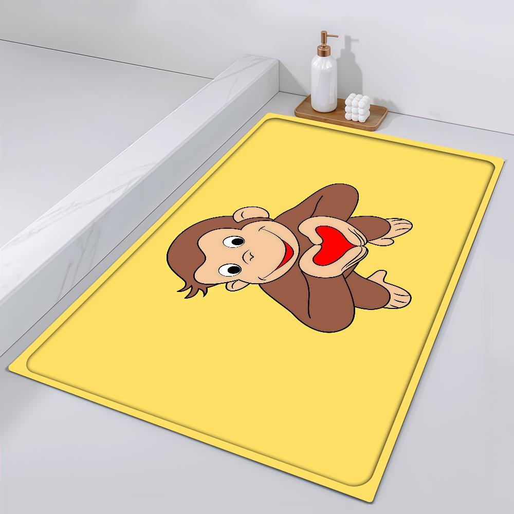 George Door Mat Bedside Entrance Bath Floor Cartoon Decoration Corridor Door US Mat C-Curious Carpet Living Room Balcony