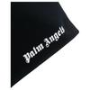 Palm Angels Logo Print Stripe Detail Cotton And Calfskin Tote Bag Men Tote Bags Black PMNA064C99FAB0011003