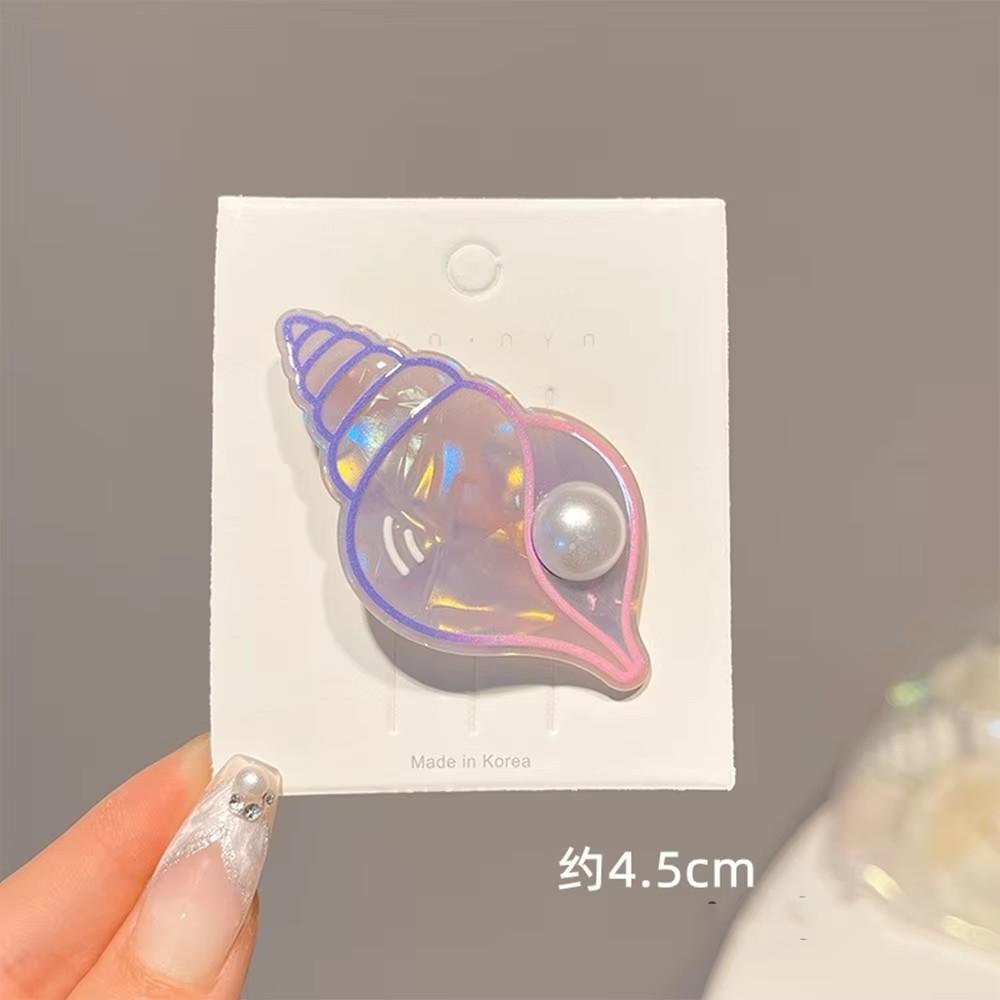 Colorful Sweet Cute Acrylic Ocean Style Starfish Shell Hair Clip for Women Girls Forehead Fringe Clip Fashion Summer Beach Gifts