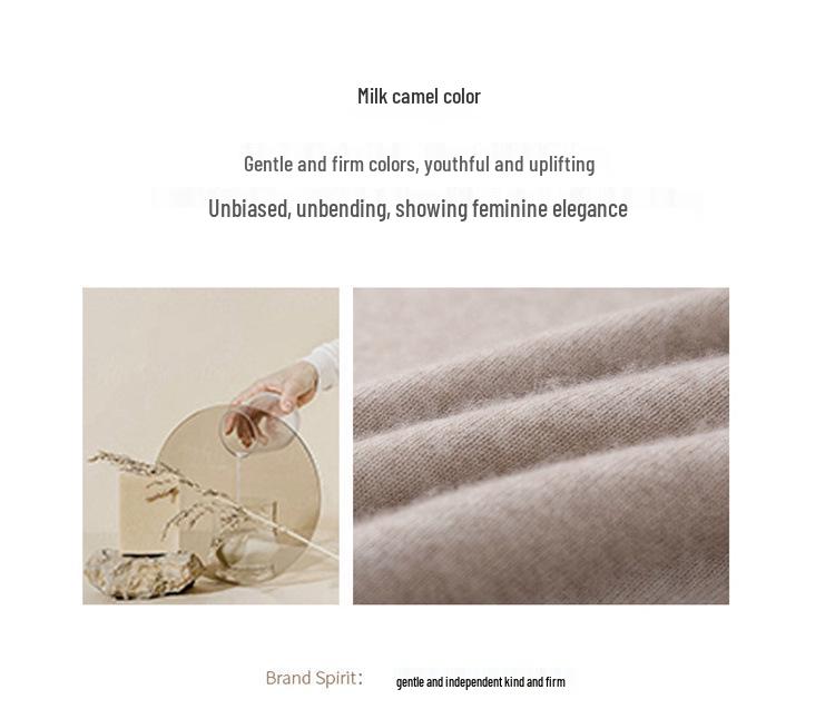 Women's POLO Collar Cashmere Knit Cardigan - 2026 Autumn/Winter Collection, Gentle Style, Solid Color, Single-Breasted.