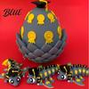 Ball Dragon Collectible 3D Printed Egg Ornament Toy with Figurine Inside Sports Inspired Fidget Toy Stress Relief Statue for Kids Adults Home Office