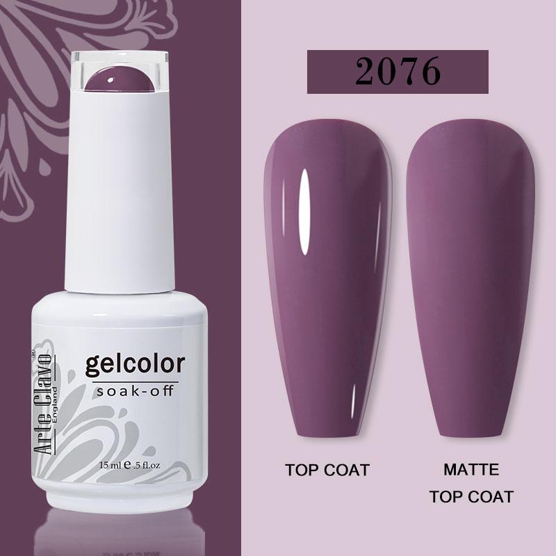 Arte Clavo Nail Gel Polish 15ml Soak Off Gel Varnish Colorful Glass Bottle Bright Color Glitter Varnish Nail Polish