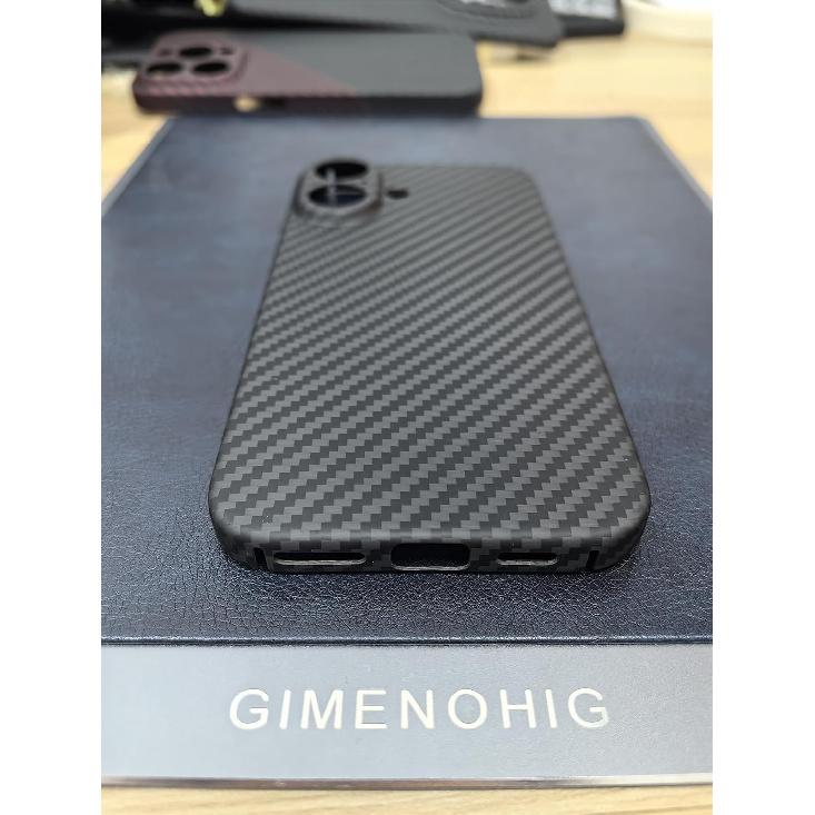 Ultra Thin and Lightweight Aramid Carbon Fiber Case for Apple iPhone 16 Plus Black