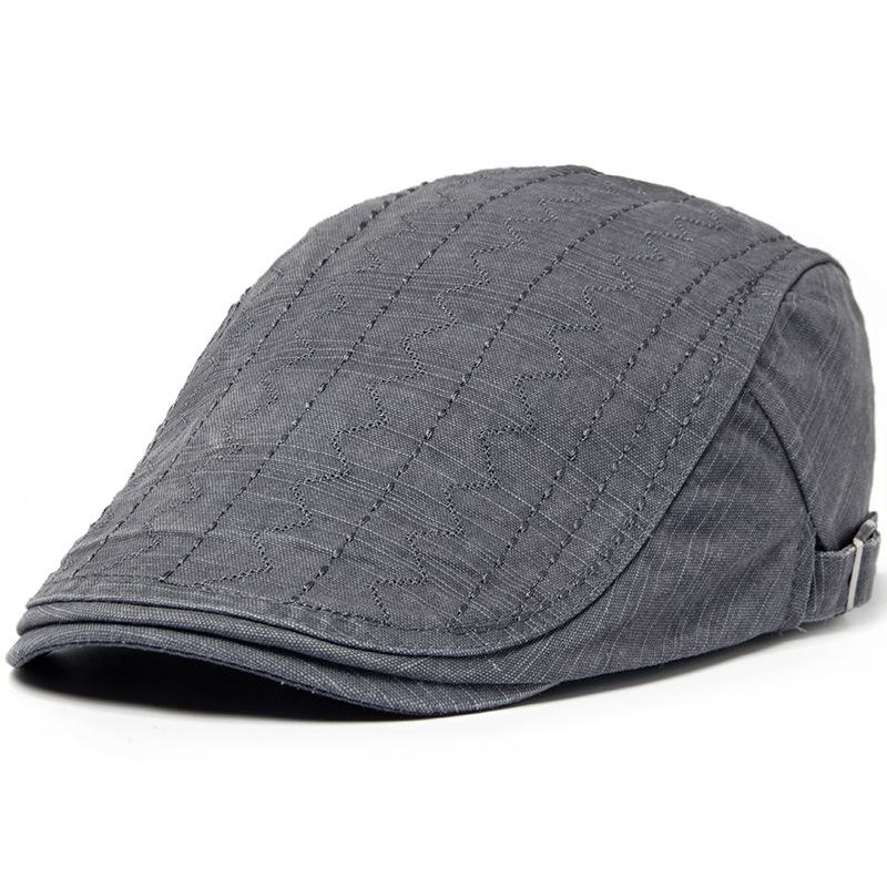Spring, Summer and Autumn Beret Men's Casual Cotton Shade Cap Men's Forward Hat