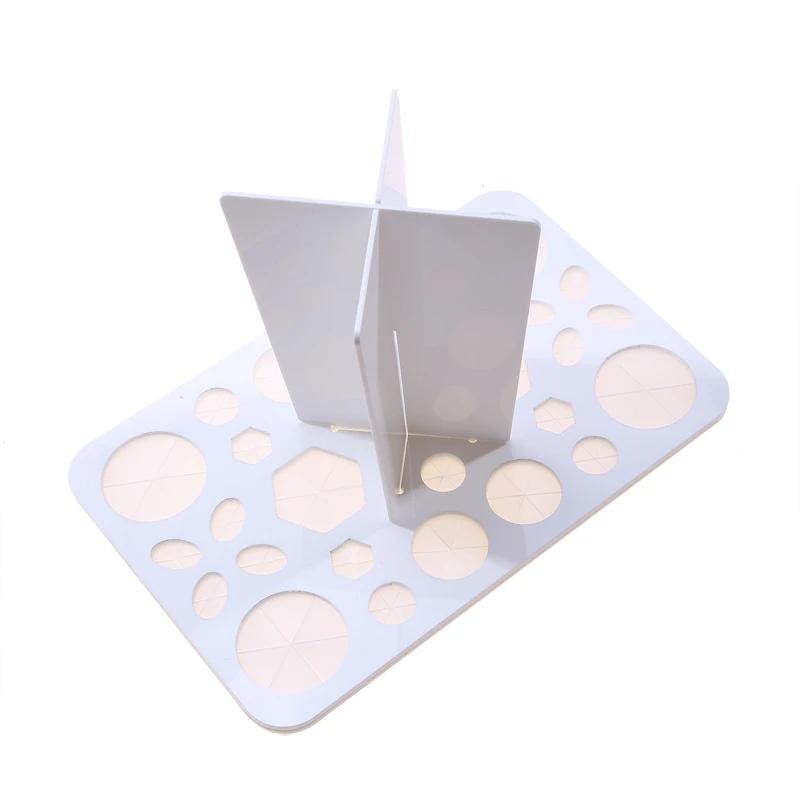 

Подставка для сушки кистей для макияжа на 28 ячеек, складная полка для кистей, набор для сушки косметики, органайзер Tower Tree белый