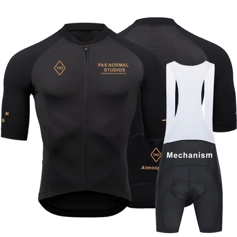 Conjunto de Maillot de Ciclismo para Hombre Transpirable de Secado Rápido Seda de Leche Manga Corta para Montaña