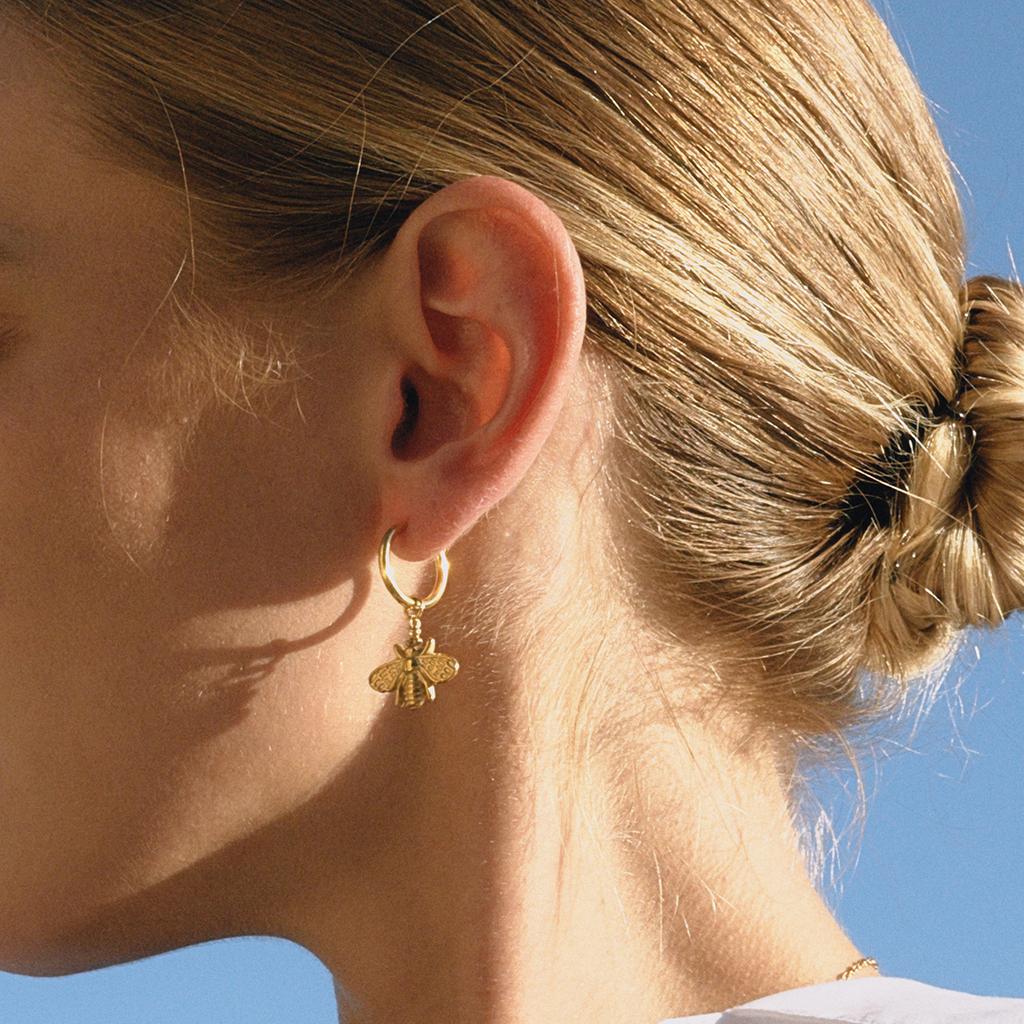 Yori Edelstahl Bienenanhänger Ohrstecker Hell Anti-Allergie Wasserdicht Charme Textur Hohe Qualität Schmuck