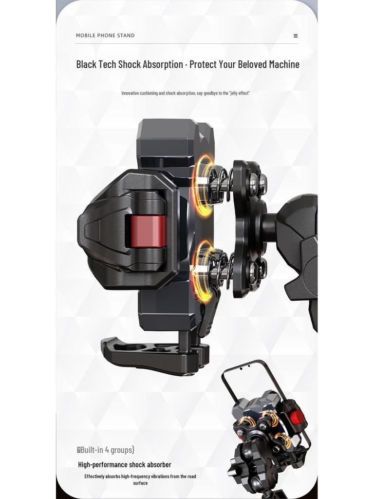 Anti-Shake Phone Mount for Delivery Riders & E-Bikes