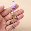 Pretty Grape Apple Keychain Simulation Fruit Key Ring Pendants for Women Girls Handbag Decor DIY Handmade Jewelry Gifts