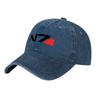 Gorra de Béisbol de Algodón Lavado con Logo N Negra con Diseño de Acento Rojo para Uso Casual y Fans de los Videojuegos Unisex Ajuste Ajustable