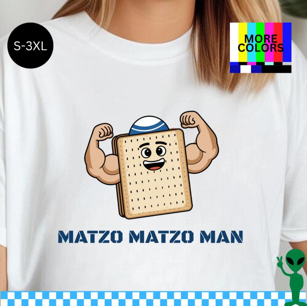 Maglietta Divertente per Pesach Uomo Matzah S-3XL Unisex Manica Corta