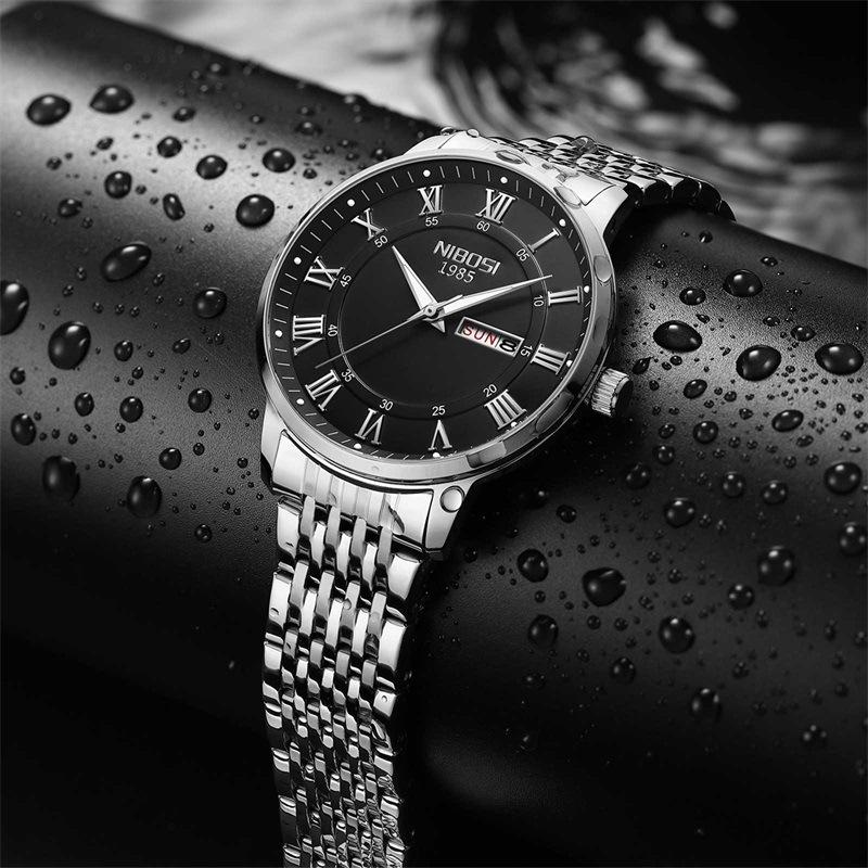 NIBOSI Brand Men's Quartz Watch Fashion Simple Student Watch