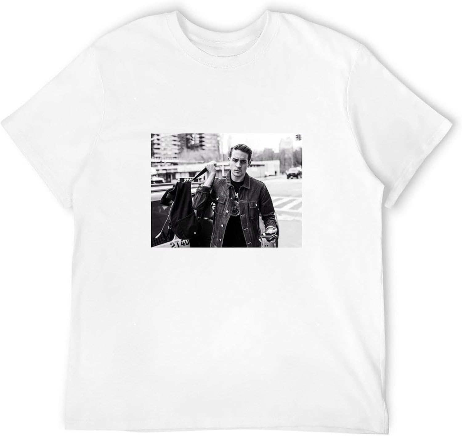 Men s G Eazy T Shirt Photo Poster Tee White 4XL белый