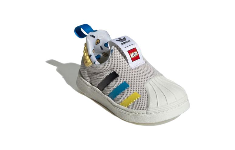 LEGO x Adidas Originals SUPERSTAR 360 Abrasion Resistant Breathable Low top Toddler Shoes Beige Infant And Toddler IF2918