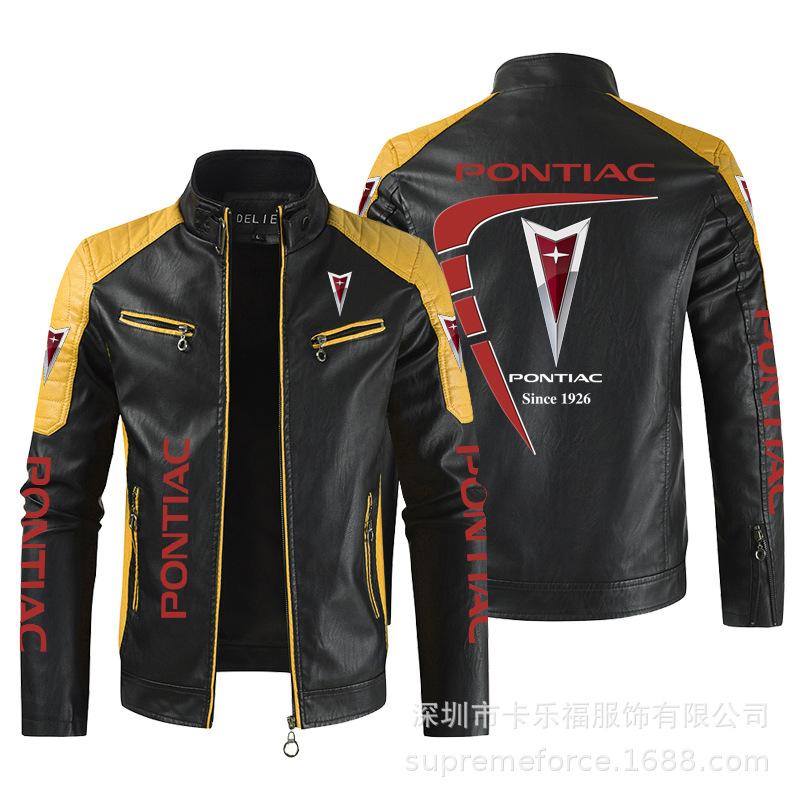Hot men's clothing European size vauxha motorcycle leather jacket racing suit men's PU leather jacket jacket