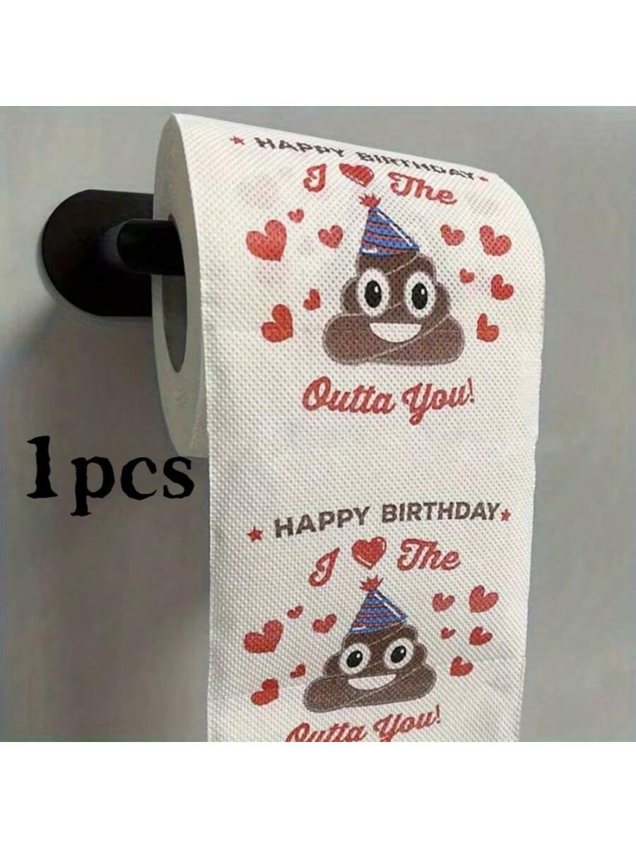 

1 шт., Рулон туалетной бумаги на день рождения - Смешной подарок для мужчин и женщин - Украшения и товары для вечеринки на день рождения 1pc белый