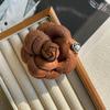 Elegant French Camellia Brooch for Women - Luxurious Fabric Flower Pin for Autumn/Winter Coats