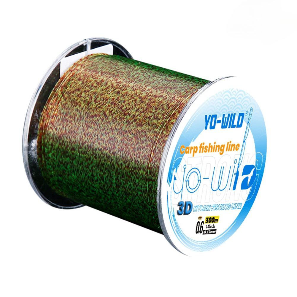 1Roll 300M Fluorocarbon Coated Fishing Line Invisible Line Super Strong Tensile Spotted Sinking Nylon Pesca Fishing Accessories 1.2