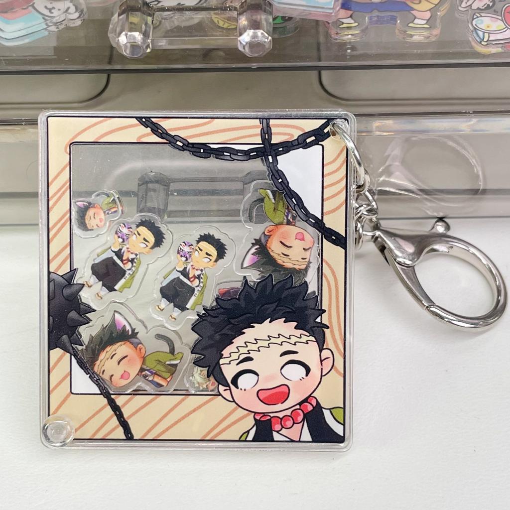 Demon Slayer DIY Shaky Fun Acrylic Anime Cartoon Peripheral Detachable Keychain