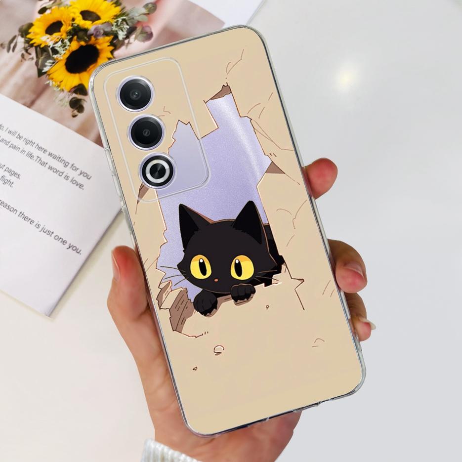 For Oppo A80 5G Case CPH2639 Cute Painted Cover Clear Silicone Soft TPU Phone Case For Oppo A3 Pro A3pro 5G OppoA80 Shell Bumper