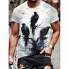 Eagle 3D Printed T-Shirt Men's Summer Outdoor Men's Short Sleeve Tee Round Neck Men's Top Peplum Casual Oversized Men's Clothing
