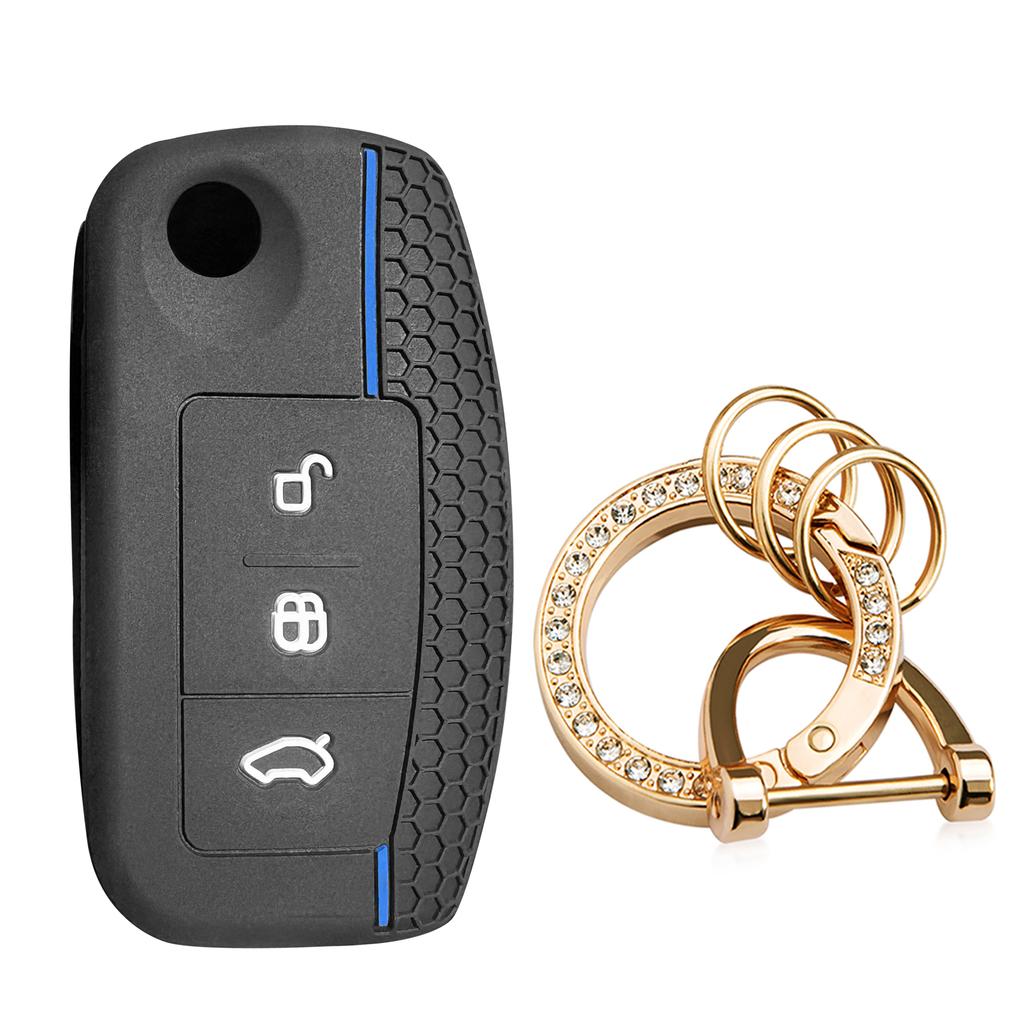 Silicone Car Key Case Cover Key Holder For Ford Focus Mk2 C Max S-Max Ecosport Fusion Fiesta Mk7 Cowgar Mondeo 2 Mustang Mach