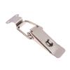 Stainless Steel Spring Loaded Draw Toggle Latch Clamp Clip Silver Hasp Latch Catch Clasp 90 Degrees Duck-Mouth Buckle Hook Lock