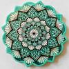 Keramische onderzetter met mandala-bloemmotief - Warmte-isolerende en antislip decoratieve mat voor koffie- en eettafels