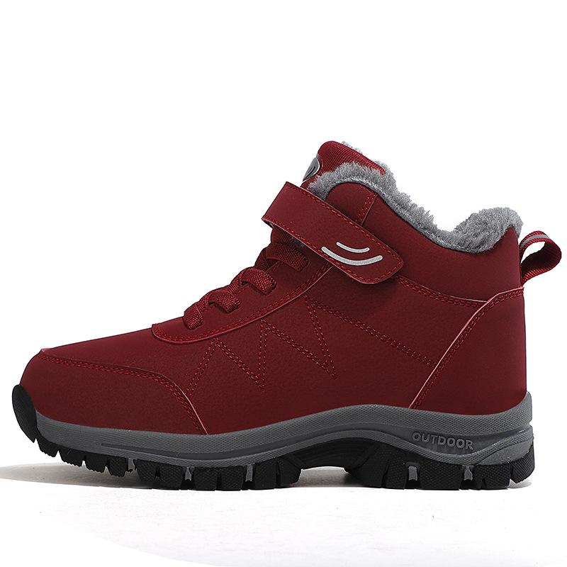 Fashion Snow Boots for woman Casual Winter Shoes Platform Non-slip Warm Fur Ankle Boots Plush Combat Outdoor Hiking Motorcycle Boots