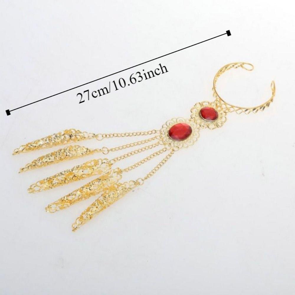 1 Paar Goldfarben Indischer Tanz Fingerspitzen Indischer Thailändischer Bauchtanz Armband Kostüm
