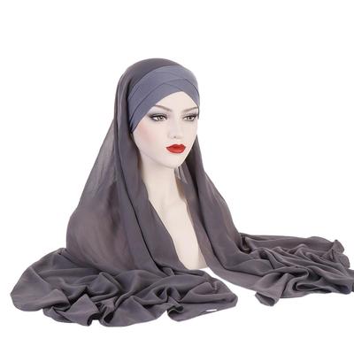 Ganzjahres Chiffon Kreuz Kopftuch für Damen