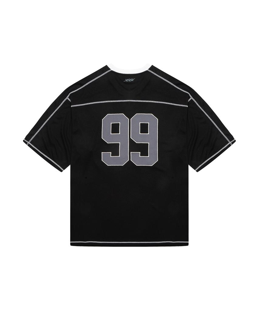 NINEZ Waffle Mesh Rugby Oversized T-Shirt (2 Colors)