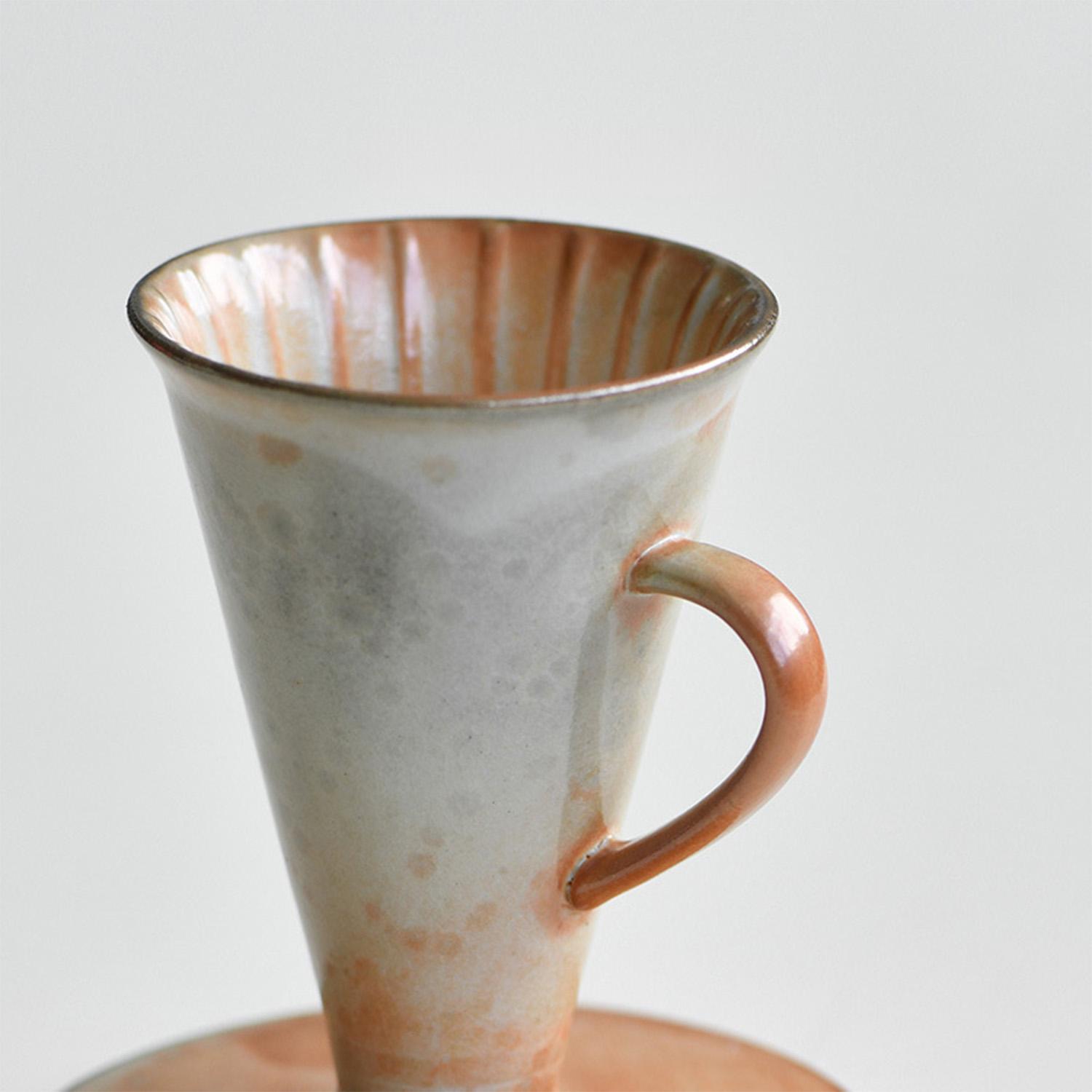 

Керамическая воронка для кофе ручной работы, Уникальная глазурь, Фильтр для пуровера, Домашнее кафе в деревенском стиле, Совместима с V60 серый/белый