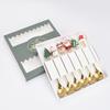 Cartoon Christmas Tree Stainless Steel Dessert Cutlery Set: Cute Fruit Fork & Spoon Gift