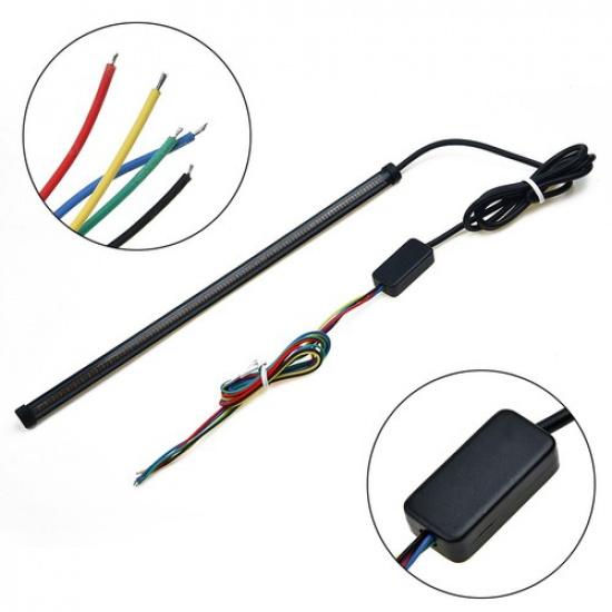 Brake Light Strip Waterproof 30cm Motorcycle Sequential Flowing LED Tail